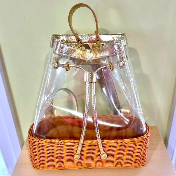 Lilly Pulitzer Handbags - Lilly Pulitzer Ellamae Clear Wicker Backpack